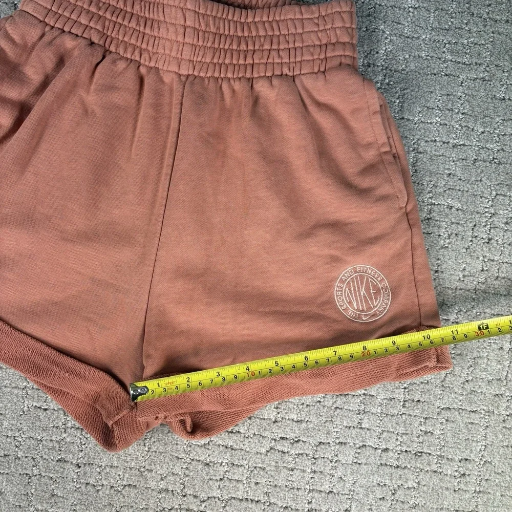 Nike Sportswear High Waist Sweat Shorts Women's Terracotta Lounge Athleisure XS